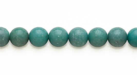 16 inch 14 M.M. Green Stone Round Beads