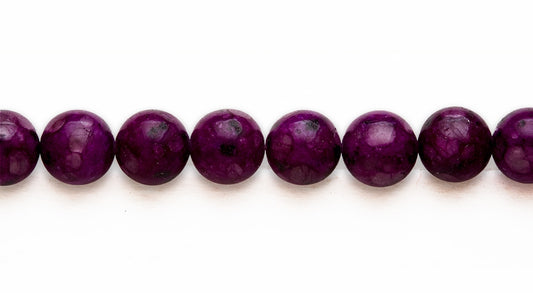 16 inch 14 M Dyed Kiwi sugulite Round Beads