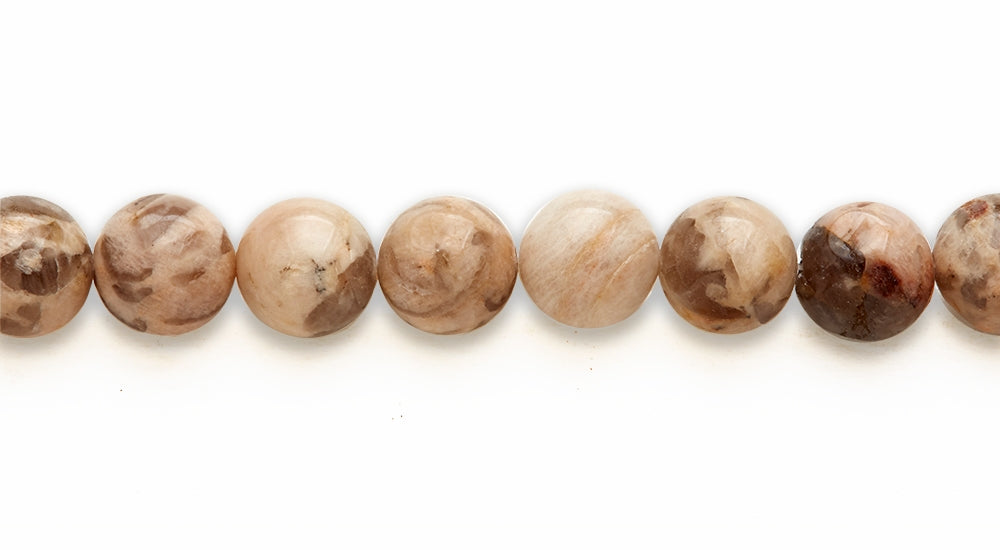 16 inch 12M.M. Feldspath Graphic Round Beads