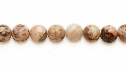 16 inch 12M.M. Feldspath Graphic Round Beads