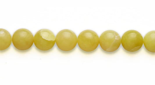 16 inch 12M.M. Olive Jade Round Beads
