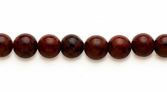 16 inch 12M.M. Mahogany Obsidian (N) Round Beads