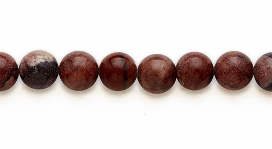 16 inch 12M.M. Sun Rock Jasper Round Beads