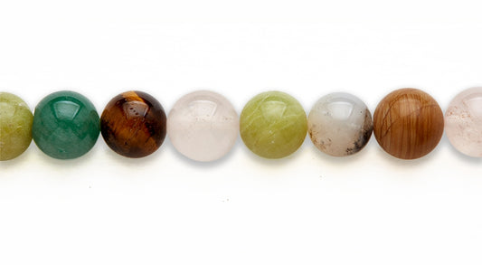 16 inch 12M.M. Multi Stone Round Beads