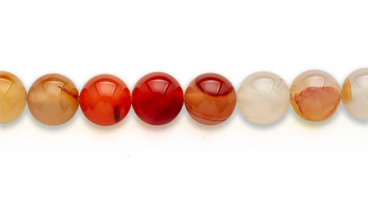 16 inch 12M.M. Red Agate Round Beads