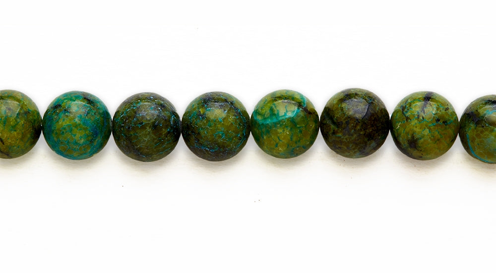 16 inch 12M.M. (D) Chrisocolla Jasper Round Beads