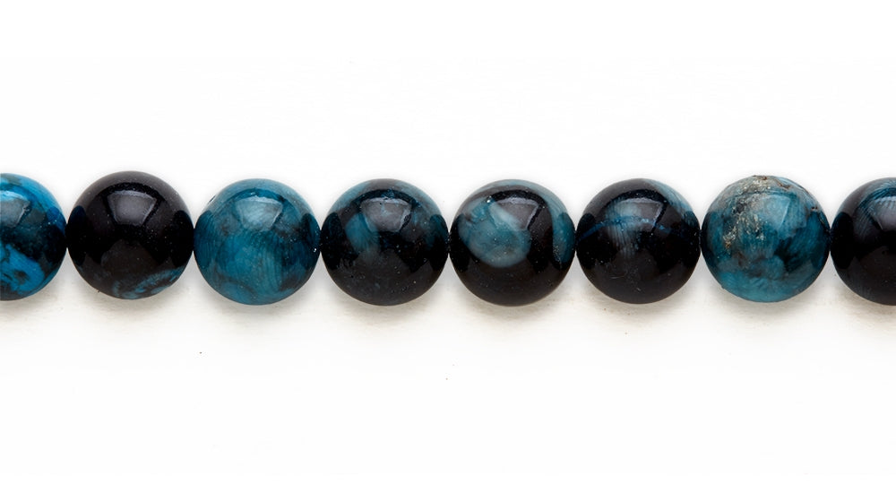 16 inch 12M.M. (D) Blue Bull Eye Jasper Round Beads