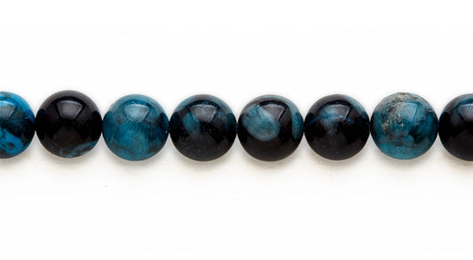 16 inch 12M.M. (D) Blue Bull Eye Jasper Round Beads