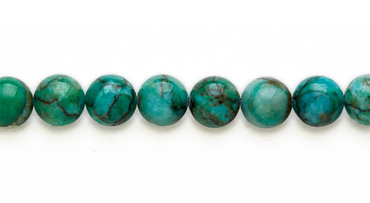 16 inch 12M.M. Green Turquiose (d)Stone Round Beads