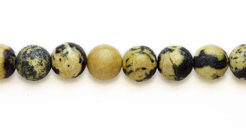 16 inch 12M.M. Yellow Turquiose Round Beads