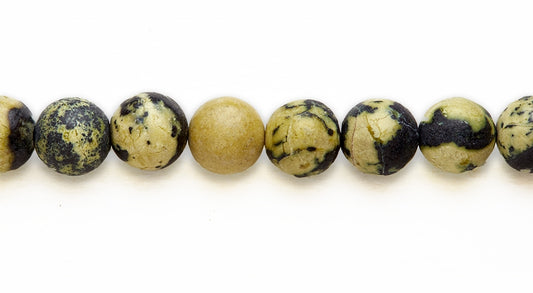16 inch 12M.M. Yellow Turquiose Round Beads