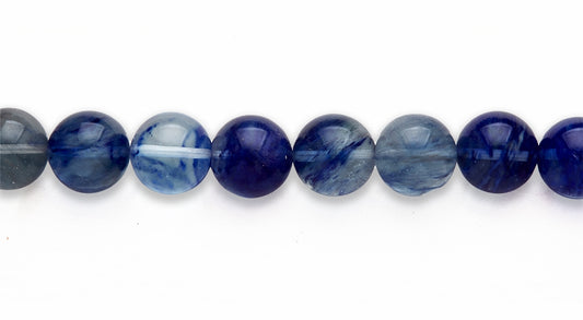16 inch 12M.M. Blue Berry Quartz Round Beads