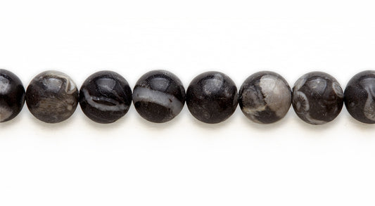 16 inch 12M.M. Bull Eye Jasper Round Beads