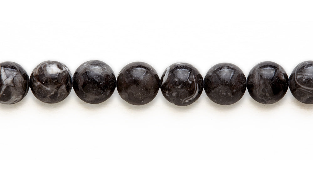 16 inch 12M.M. Magic Matrix Jasper Round Beads