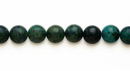 16 inch 12M.M. Chrysocolla Jasper Round Beads