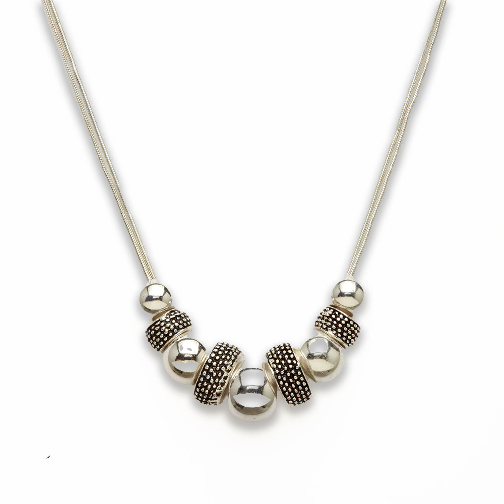 Zinc Alloy Silver Plating Necklace