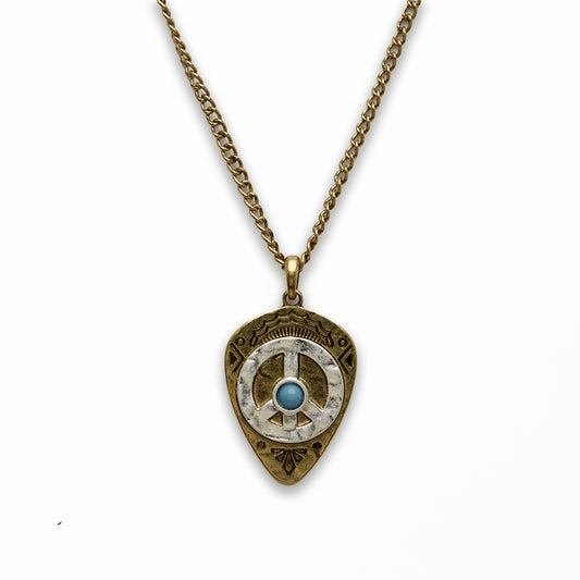 Zinc Alloy Peace W Gold Plating Arrowhead Necklace