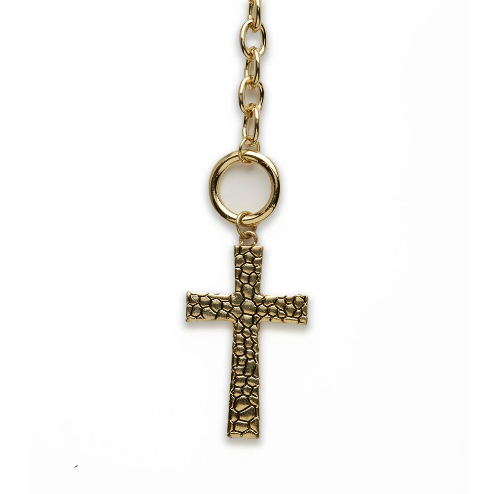 Zinc Alloy Gold Plating Cross Cross Necklace
