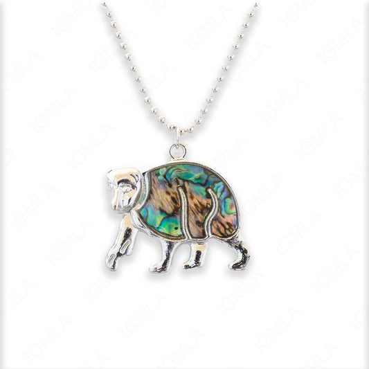 Zinc Alloy Abalone Silver Plating Animal Necklace
