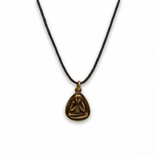 Zinc Alloy Gold Burnish Drop Necklace