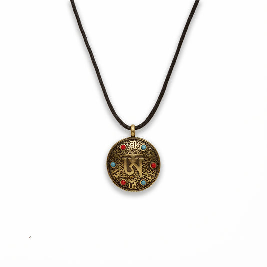 Zinc Alloy Red, Blue Cab Box Gold Burnish Coin Necklace