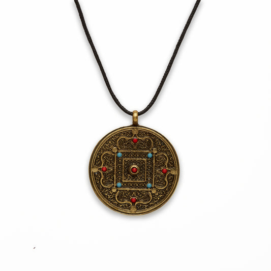 Zinc Alloy Gold Burnish Coin Necklace
