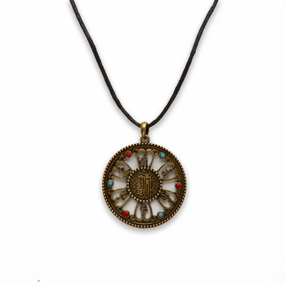 Zinc Alloy Gold Burnish Coin Necklace