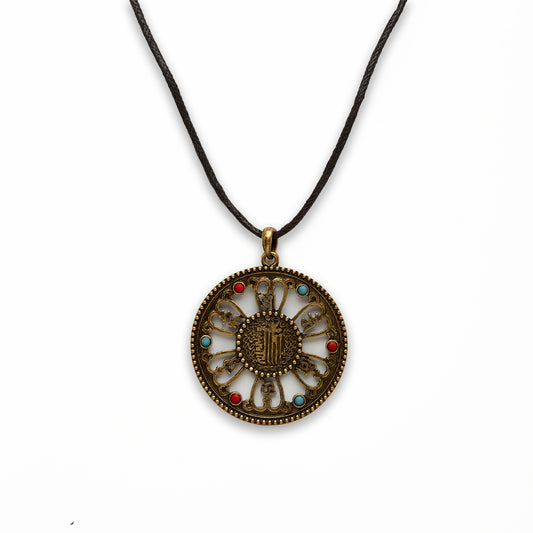 Zinc Alloy Gold Burnish Coin Necklace