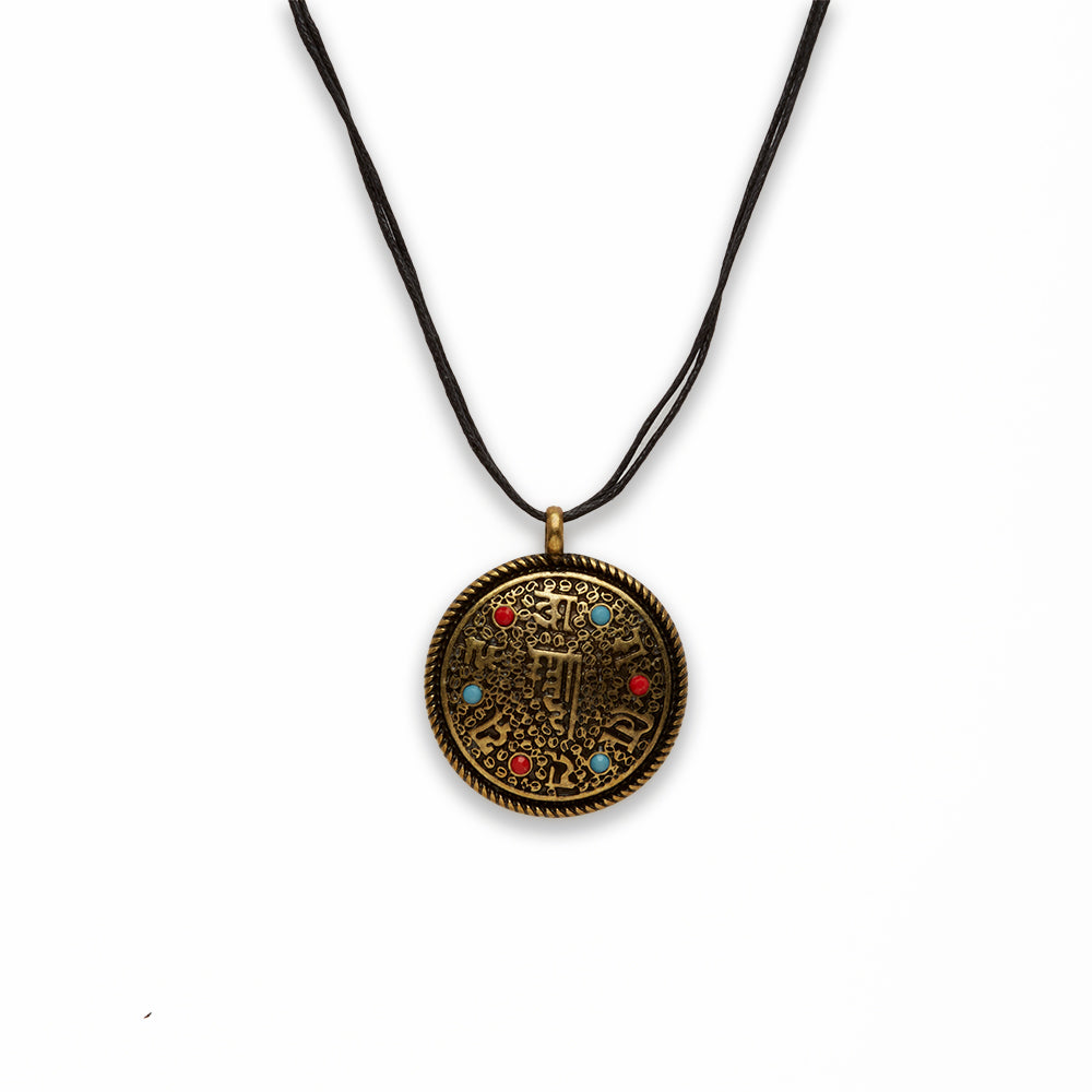 Zinc Alloy Gold Burnish Coin Necklace