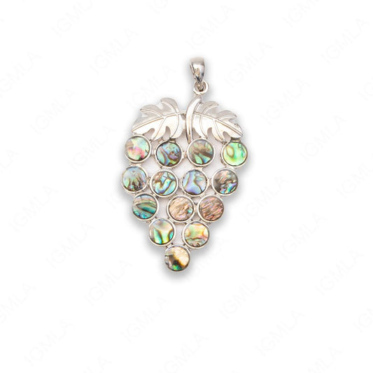 Zinc Alloy Abalone Silver Plated Grape Grape Pendant