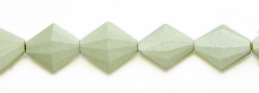 15-16 inch 28X32X9mm Lemon Chrysophrase Diamond Faceted Beads