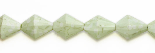 15-16 inch 24X30X12mm Lemon Chrysophrase Diamond Faceted Beads