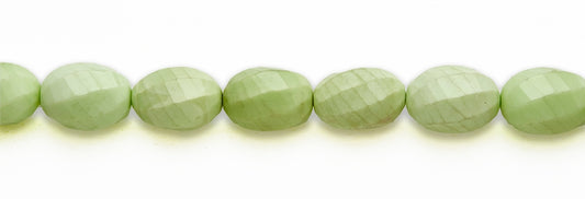 15-16 inch 15X20mm Lemon Chrysophrase Rice Faceted Beads