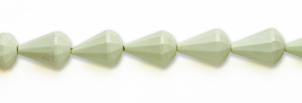 15-16 inch 17X25mm Lemon Chrysophrase Cone Faceted Beads