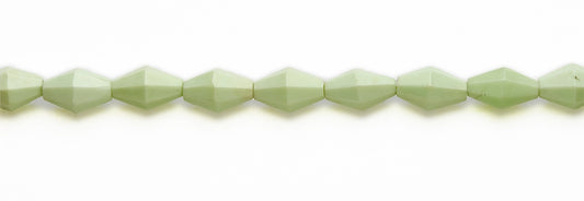 15-16 inch 10X15mm Lemon Chrysophrase Double Cone Faceted Beads