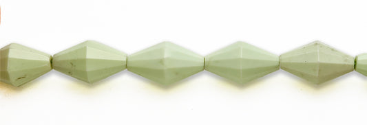 15-16 inch 18X30mm Lemon Chrysophrase Double Cone Faceted Beads
