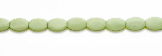 15-16 inch 10X15mm Lemon Chrysophrase Flat Oval Plain Beads