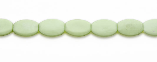 15-16 inch 12X18mm Lemon Chrysophrase Flat Oval Plain Beads
