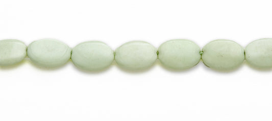 15-16 inch 12X16mm Lemon Chrysophrase Oval Plain Beads