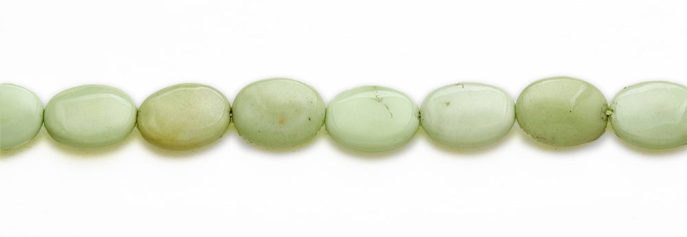 15-16 inch 13X18mm Lemon Chrysophrase Oval Plain Beads