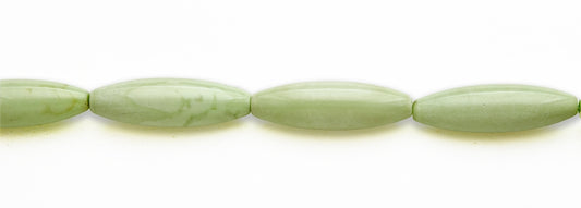15-16 inch 12X40mm Lemon Chrysophrase Rice Plain Beads