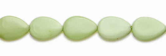 15-16 inch 22X30mm Lemon Chrysophrase Pear Plain Beads