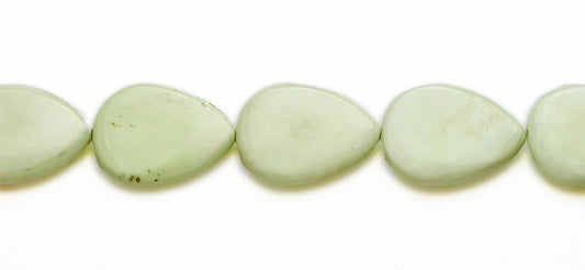 15-16 inch 30X40mm Lemon Chrysophrase Pear Plain Beads