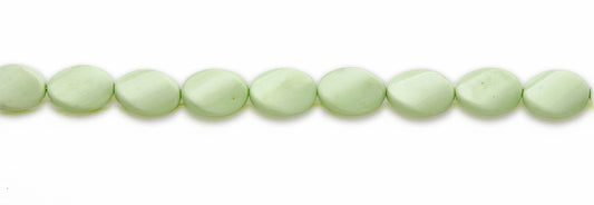 15-16 inch 13X18mm Lemon Chrysophrase Twist Oval Plain Beads