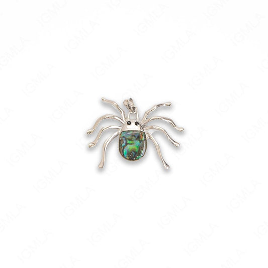 Zinc Alloy With Abalone Rhodium Plated Spider Pendants