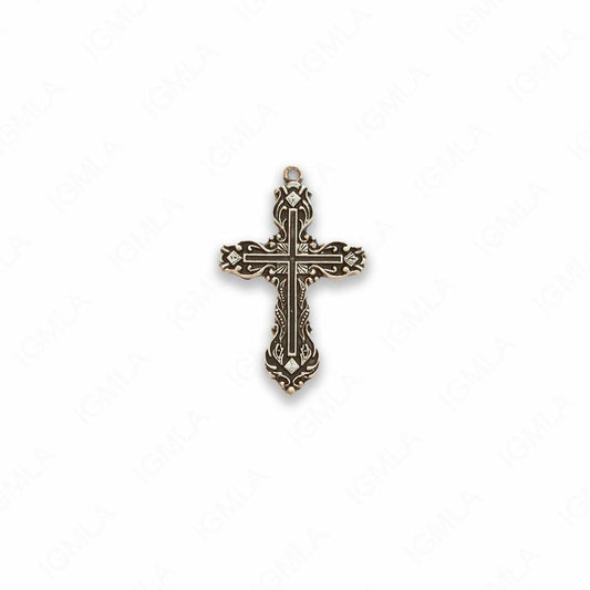 Zinc Alloy Silver Burnished Cross Pendants