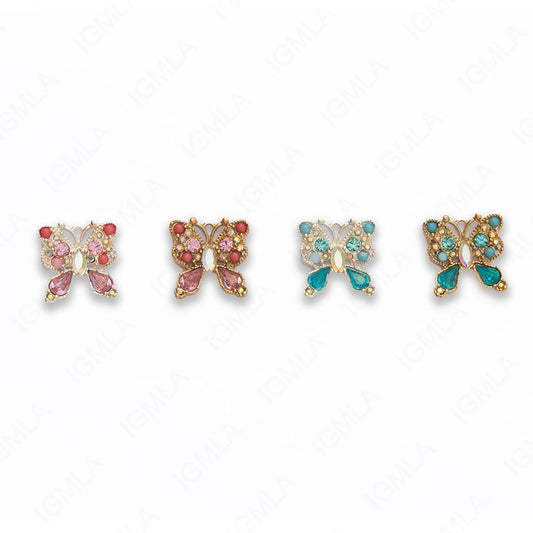 Zinc Alloy Orange, Blue, Gold & Silver Plated Flower Pendants