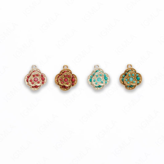 Zinc Alloy Pink, Teal, Gold & Silver Plated Butterfly Pendants