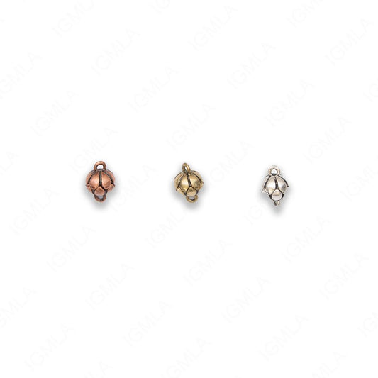 Zinc Alloy Silver, Gold, Copper Burnished Round Connector