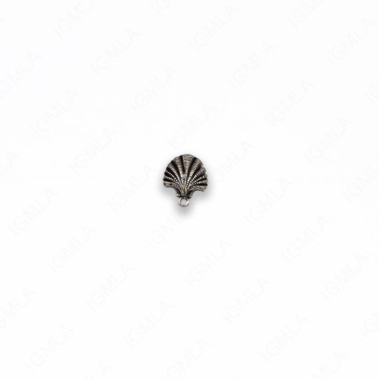 Small Zinc Alloy Antique Silver Shell Charm